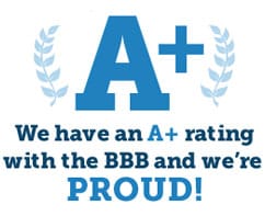 A+ | We Have An A+ Rating With The BBB And We're Proud !